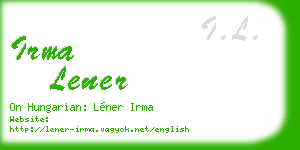 irma lener business card